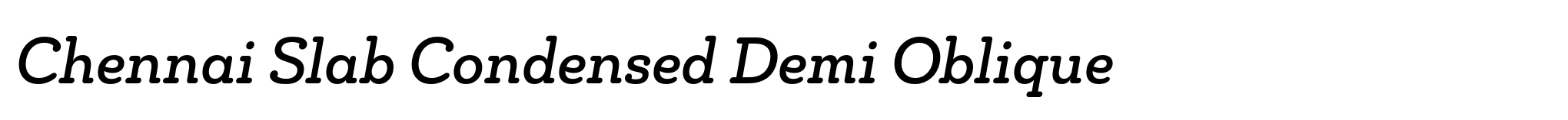 Chennai Slab Condensed Demi Oblique image
